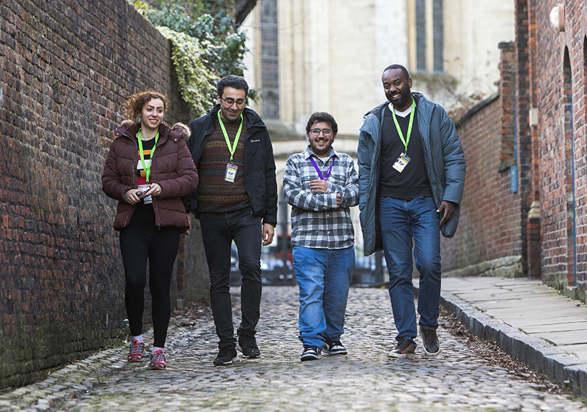 Students walking together